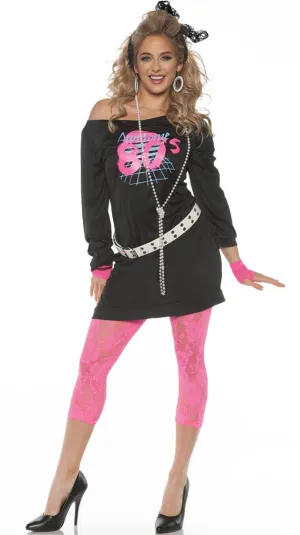 Awesome 80s Womens Fancy Dress Costume