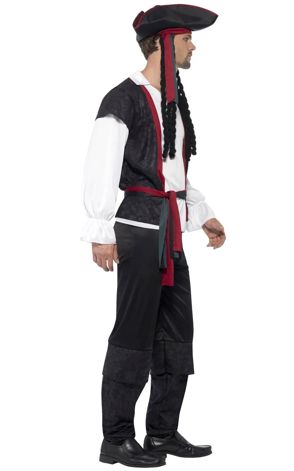 Aye Aye Pirate Captain Mens Fancy Dress Costume