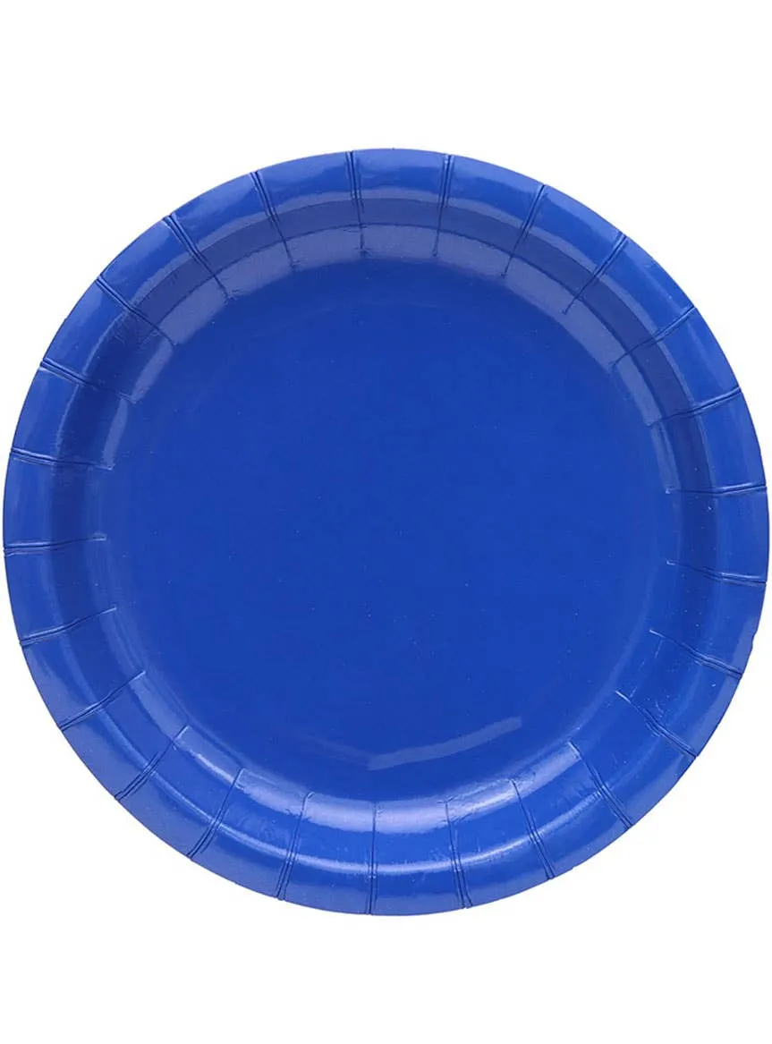 Azure Blue 20 Pack 18cm Round Paper Plates