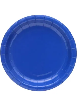 Azure Blue 20 Pack 18cm Round Paper Plates