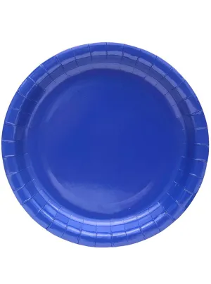 Azure Blue 20 Pack 23cm Round Paper Plates
