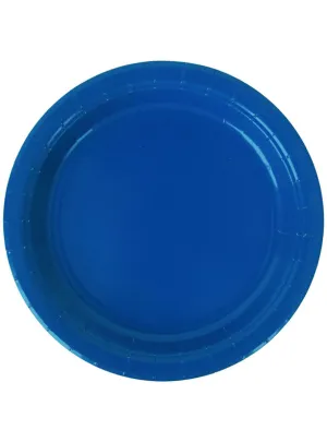 Azure Blue Large 23cm 20 Pack Paper Party Plates