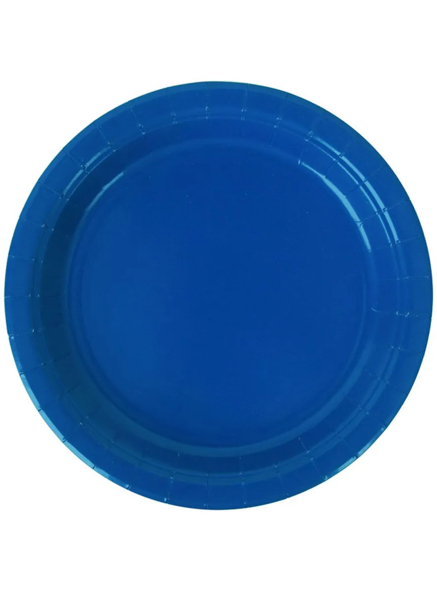 Azure Blue Large 23cm 20 Pack Paper Party Plates