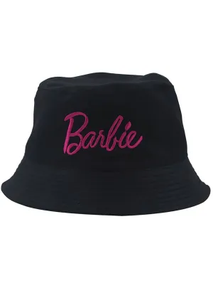 B-Doll Black Bucket Hat With Pink Logo