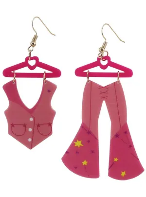 B-Doll Pink Cowgirl Costume Earrings