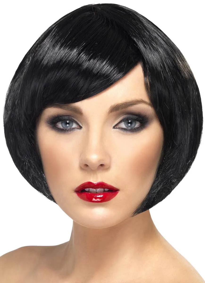 Babe Short Black Bob Womens Costume Wig