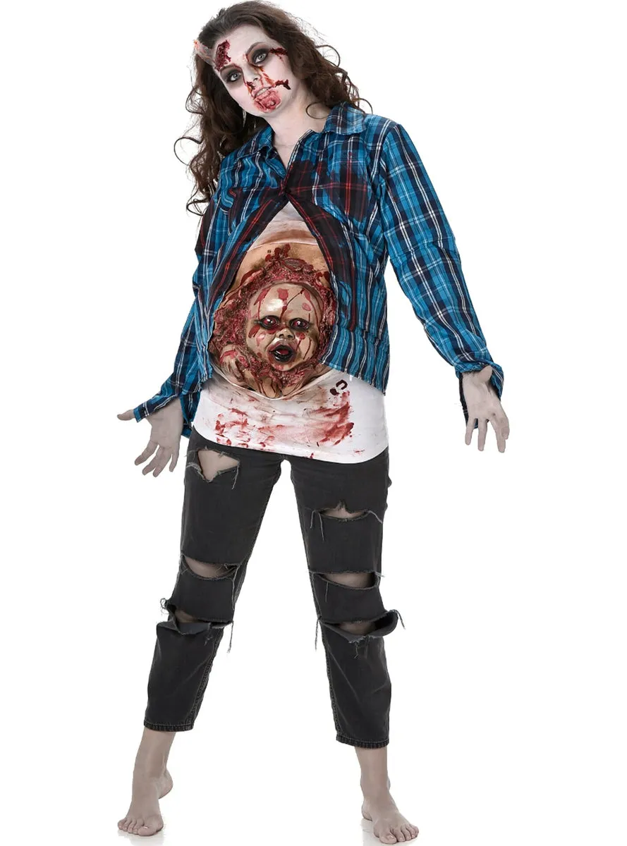 Baby Belly Plus Size Womens Halloween Zombie Costume