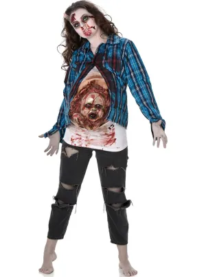 Baby Belly Womens Halloween Zombie Costume