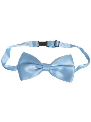 Baby Blue Satin Adjustable Costume Bow Tie