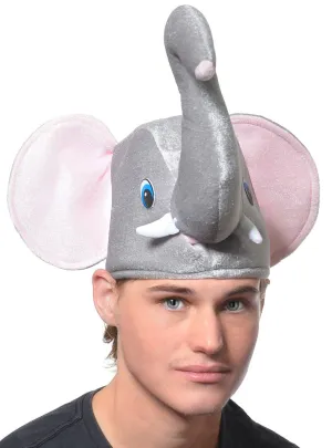 Baby Elephant Dumbo Grey And Pink Plush Hat