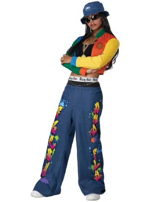 Baby Girl Womens Hip Hop Baddie 90s Costume