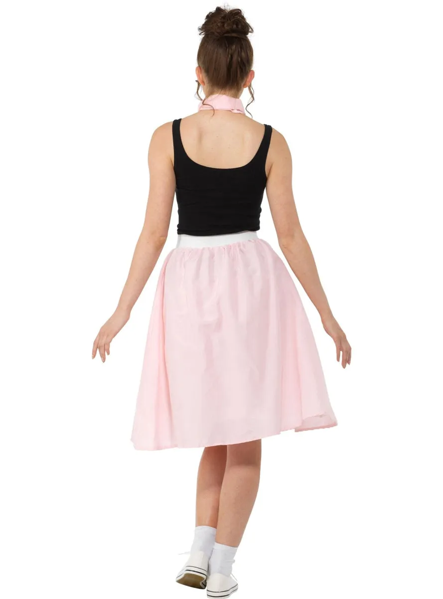 Baby Pink Womens 1950s Poodle Skirt