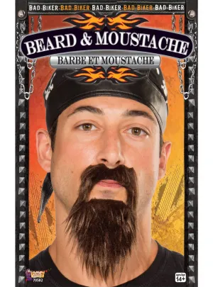 Bad Biker Black Goatee Costume Facial Hair