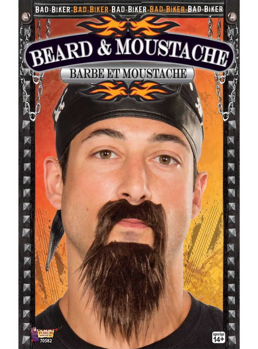 Bad Biker Black Goatee Costume Facial Hair