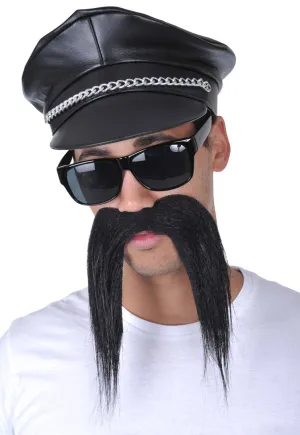 Bad Biker Novelty Black Moustache