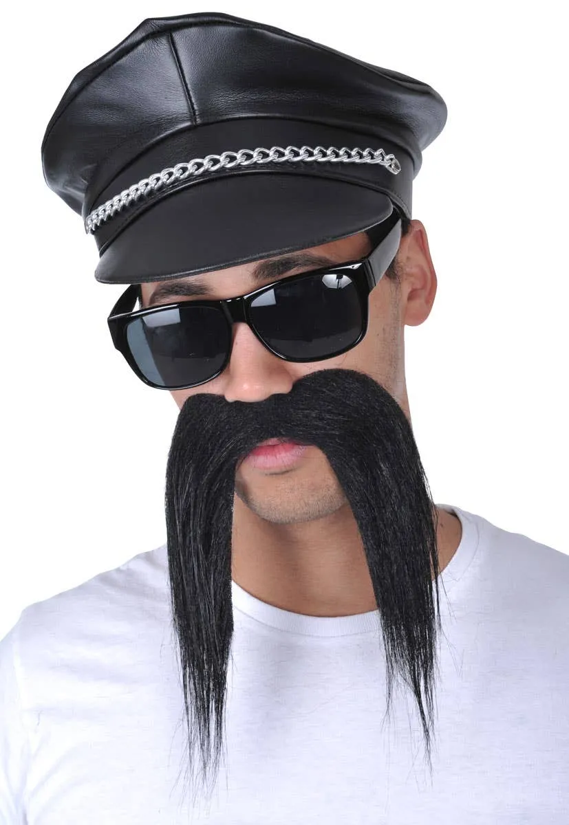 Bad Biker Novelty Black Moustache