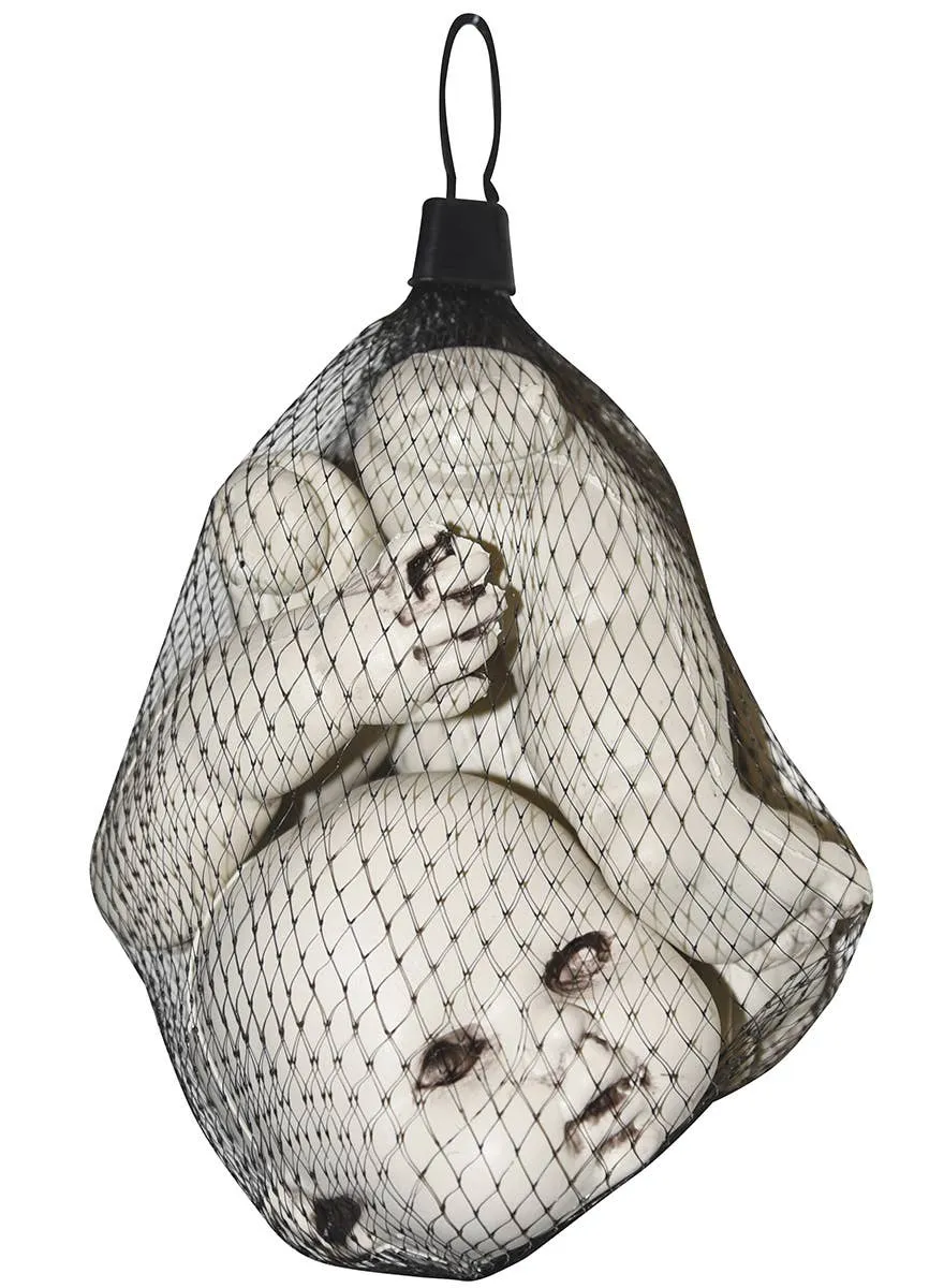 Bag of Creepy Severed Doll Parts Halloween Decoration