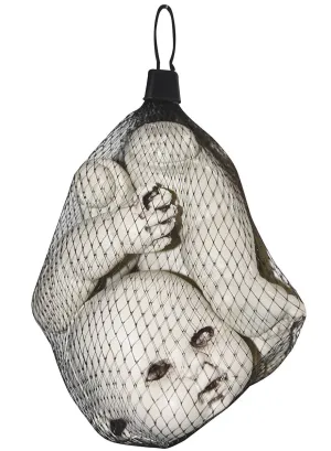 Bag of Creepy Severed Doll Parts Halloween Decoration