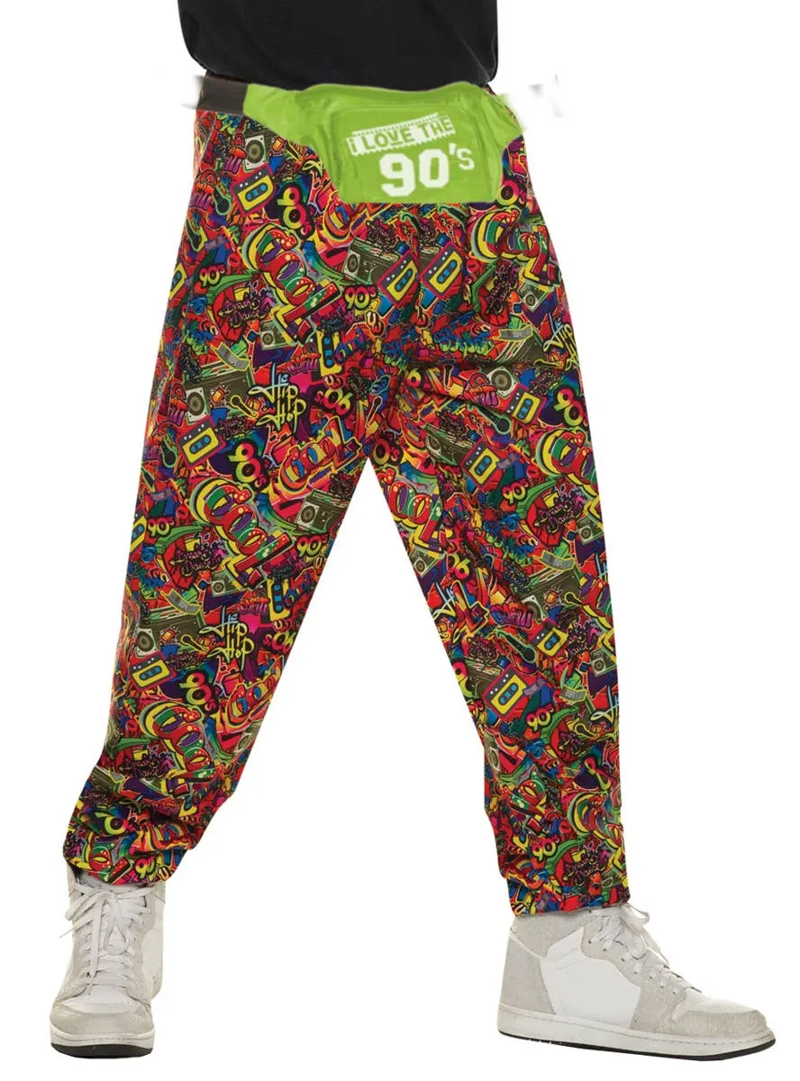 Baggy 90s Print Mens Costume Pants