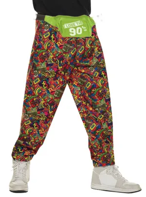 Baggy 90s Print Mens Costume Pants
