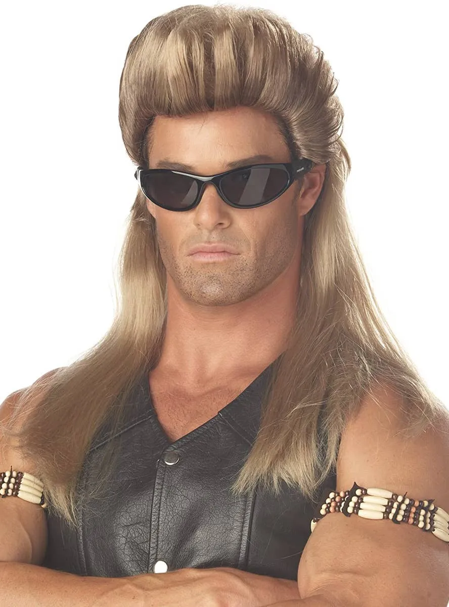 Bail Enforcer Mens Blonde Mullet Wig