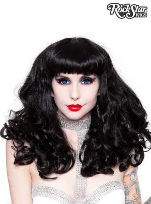 Bang Bang Black Widow Womens Deluxe Curly Wig
