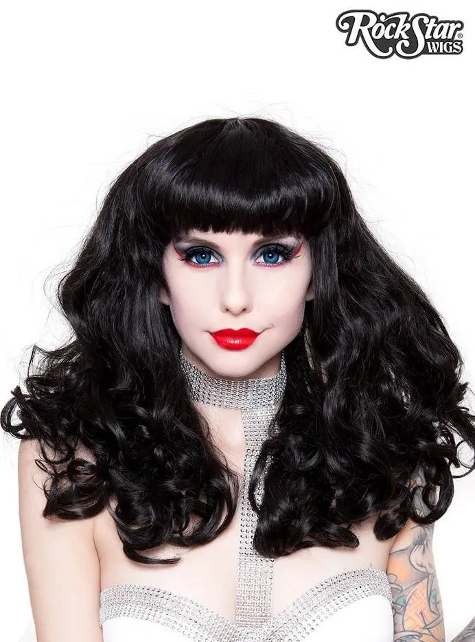 Bang Bang Black Widow Womens Deluxe Curly Wig