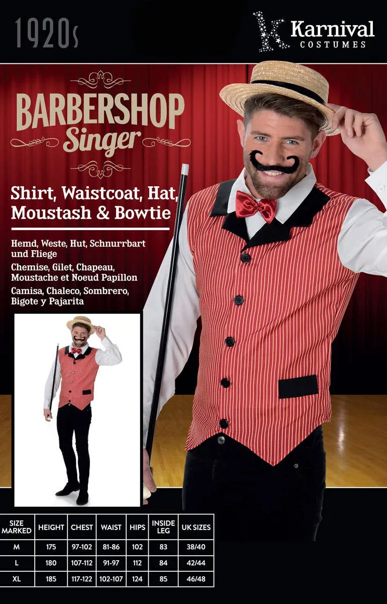Barbershop Singer Mens Fancy Dress Costume