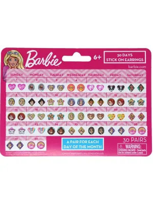 Barbie 30 Pack Stick On Earrings