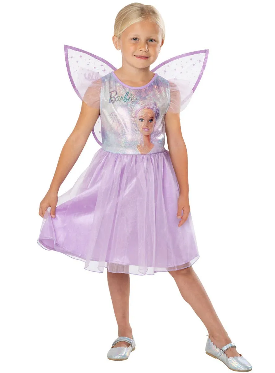 Barbie Licensed Purple Fairy Girls Dress Up Costume
