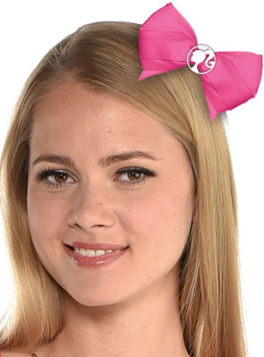 Barbie Pink Bow Hair Clip Costume Accessory