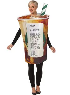 Baristas Worst Nightmare Adults Funny Coffee Cup Costume