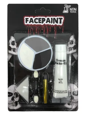 Basic Black White And Grey Halloween Makeup Kit