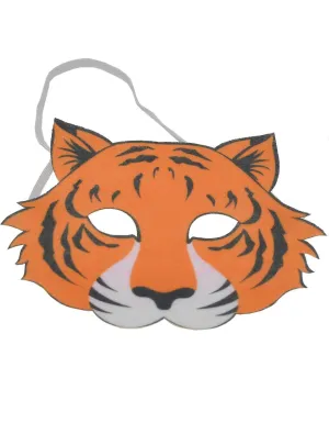 Basic Felt Fabric Tiger Mask Costume Accessory