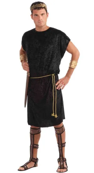 Basic Mens Black Fancy Dress Costume Tunic