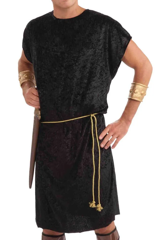 Basic Mens Black Fancy Dress Costume Tunic