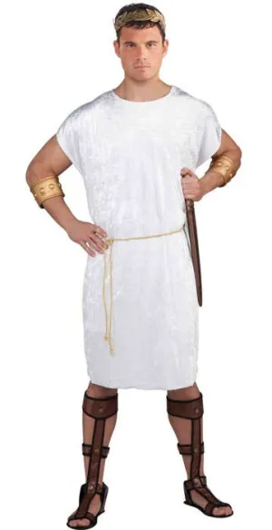 Basic Mens White Fancy Dress Costume Tunic