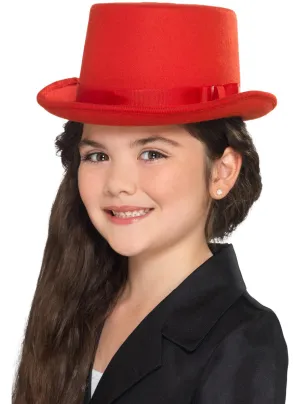 Basic Red Girls Costume Top Hat