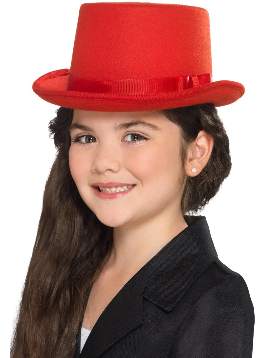 Basic Red Girls Costume Top Hat