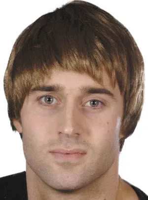 Basic Short Brown Mens Costume Wig