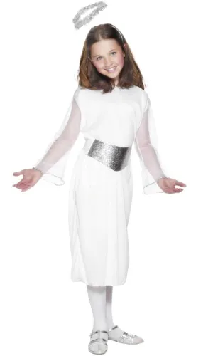 Basic White Christmas Angel Girls Costume