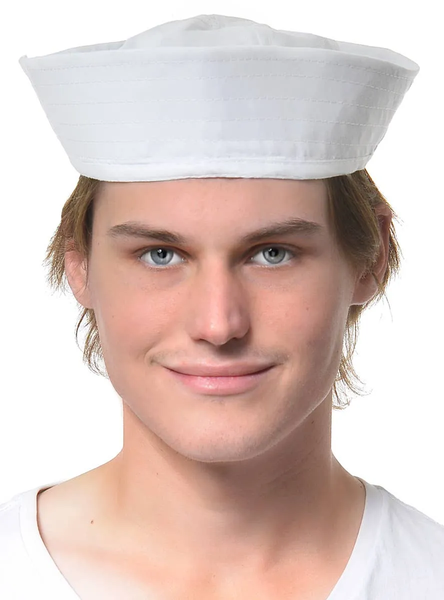 Basic White Sailor Gob Costume Hat