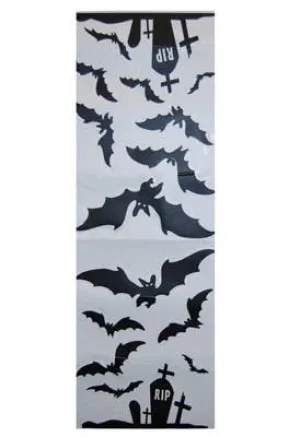 Bats and Tombstones Wall Art Halloween Decoration