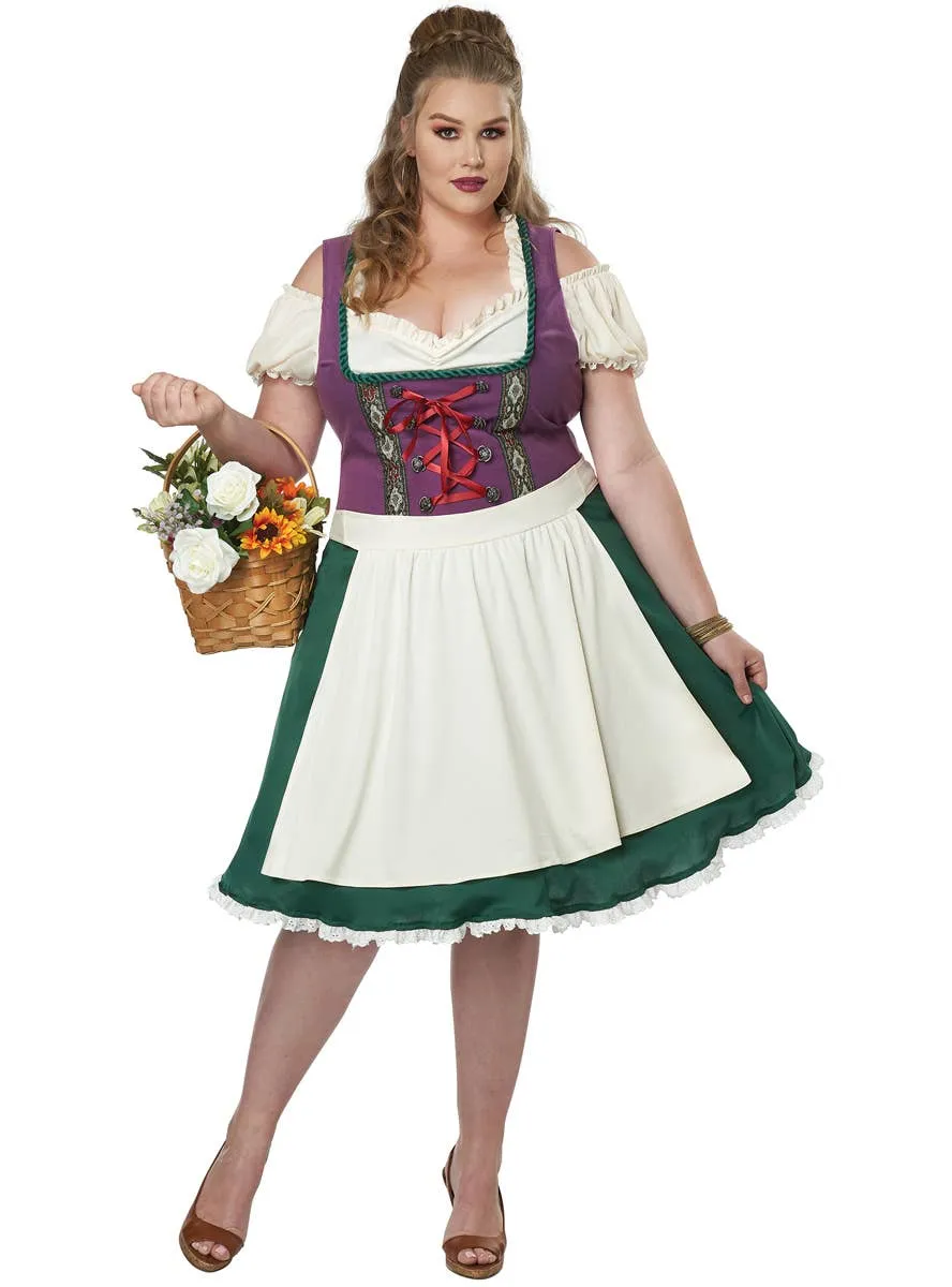 Bavarian Beer Maiden Womens Plus Size Oktoberfest Costume