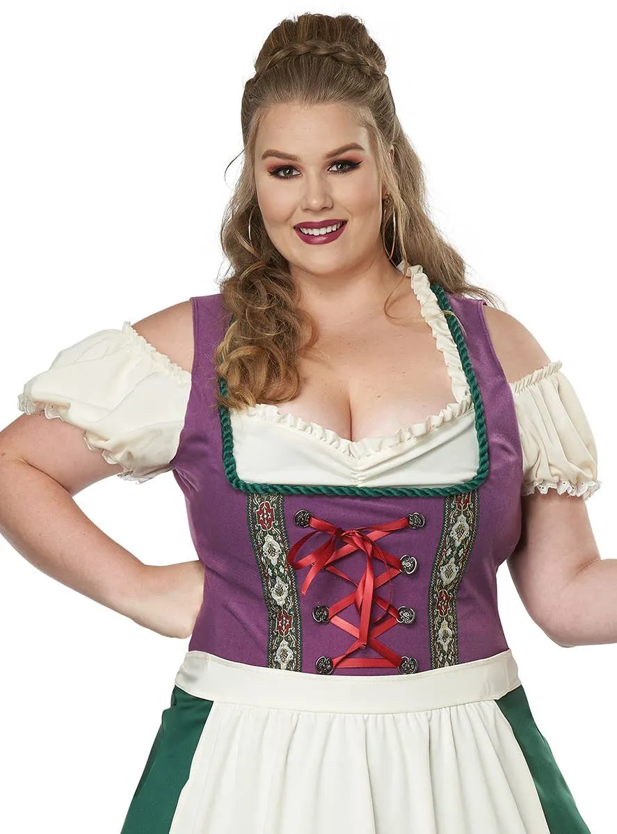 Bavarian Beer Maiden Womens Plus Size Oktoberfest Costume