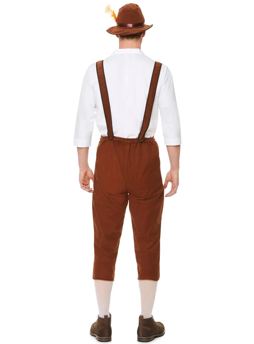 Bavarian Man Brown Lederhosen Mens Costume