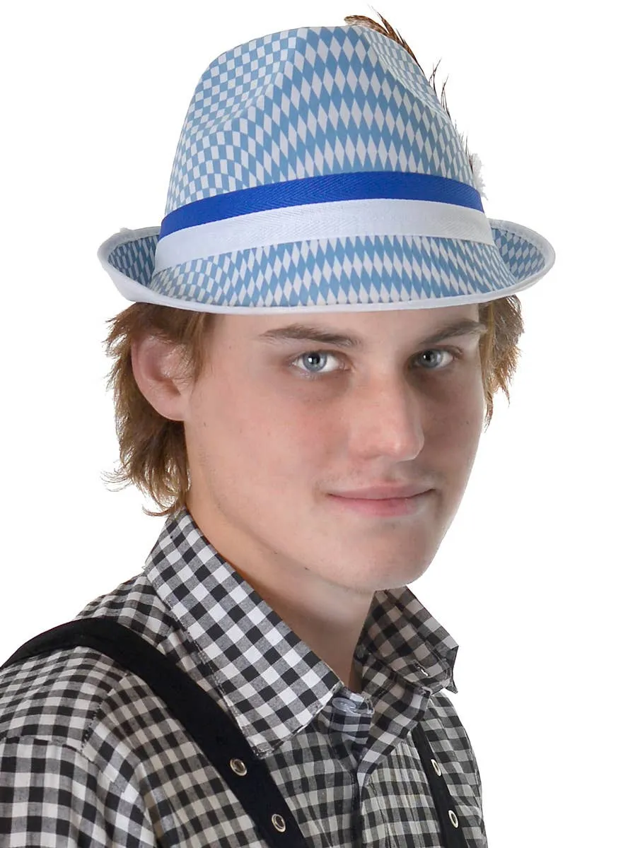 Bavarian Oktoberfest Costume Hat with Feather