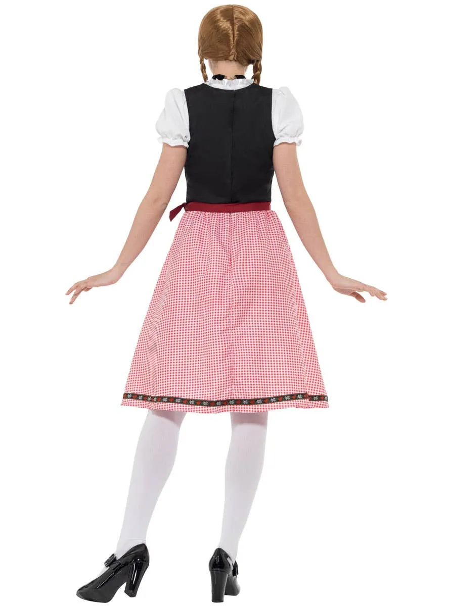 Bavarian Tavern Maid Womens Red Oktoberfest Costume