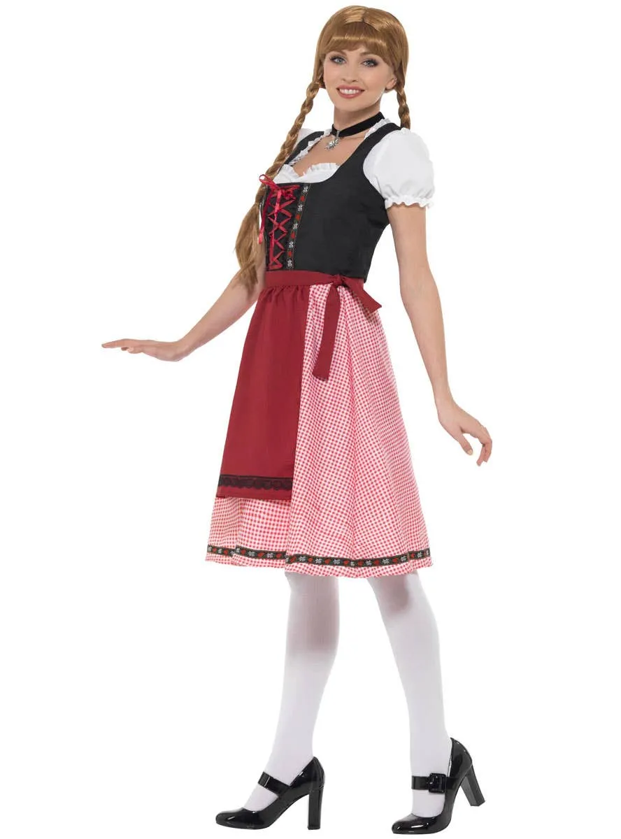 Bavarian Tavern Maid Womens Red Oktoberfest Costume