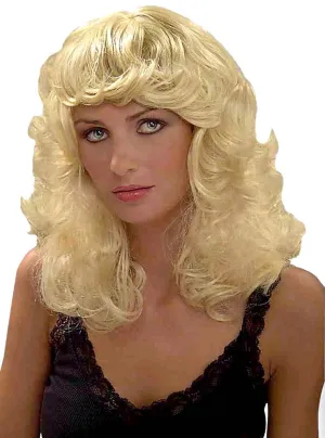 Beach Blonde Beauty Womens 1970s Costume Wig